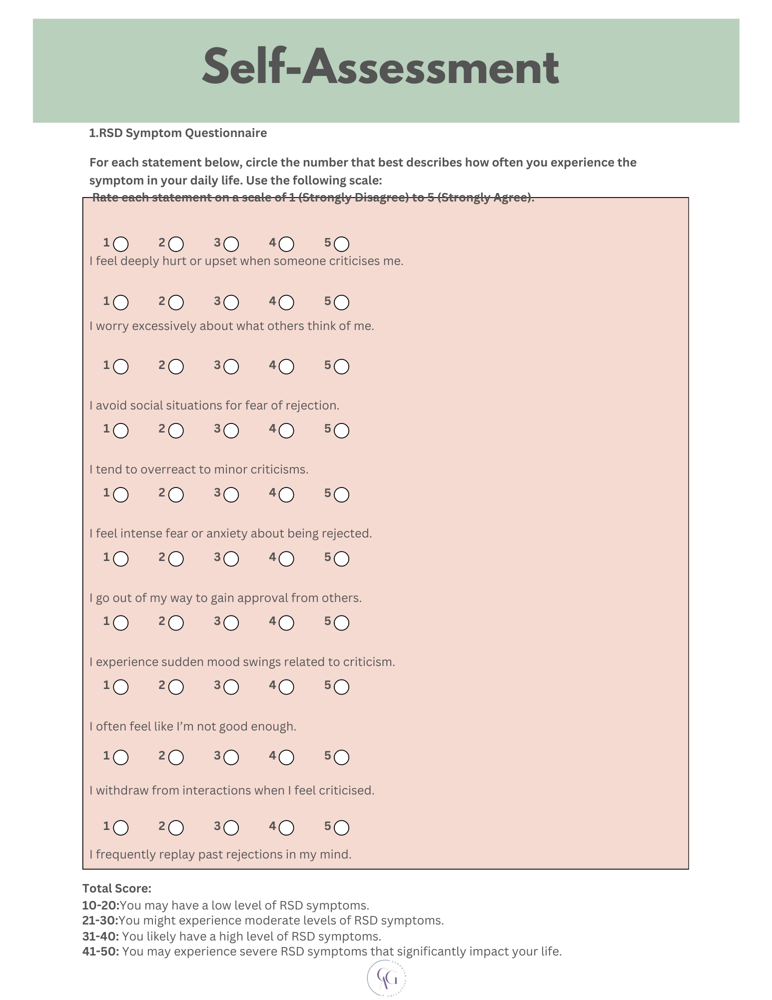 Free 36-Page Rejection Sensitivity Dysphoria Workbook for Managing Emotional Responses - Kill the Star