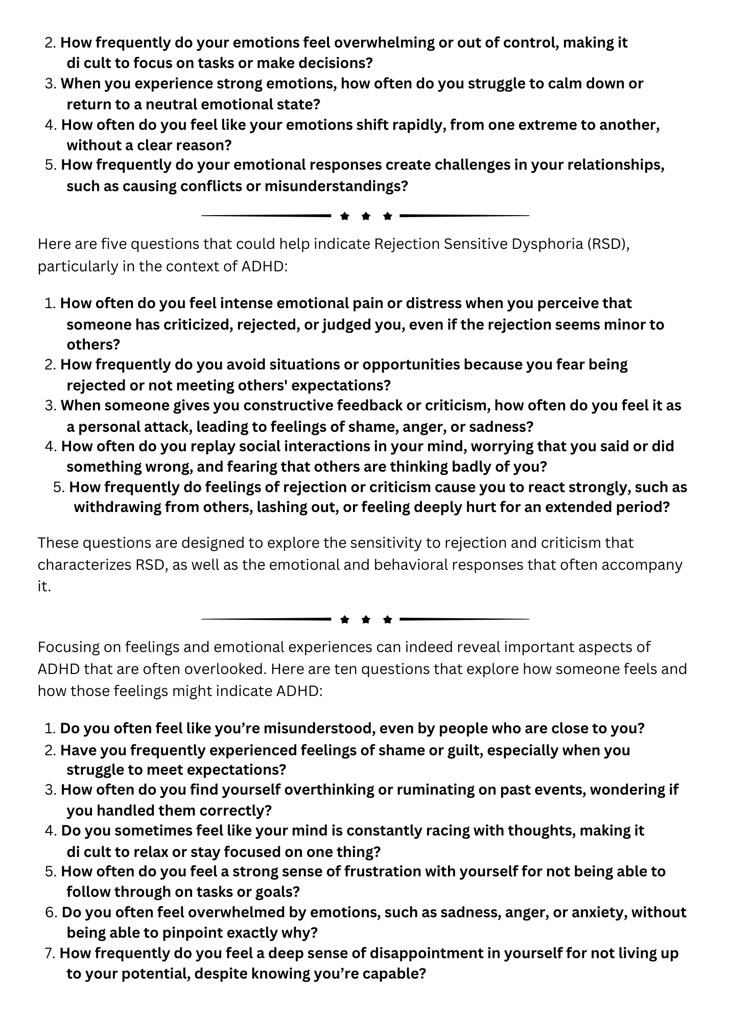 STAR-01 Adult ADHD Self-Report Questionnaire - Adult ADHD Organization - Kill the Star